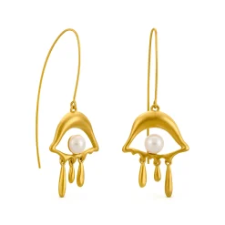 Salvador Dalí Gold-Plated Eye Drop Earrings