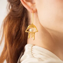 Salvador Dalí Gold-Plated Eye Drop Earrings