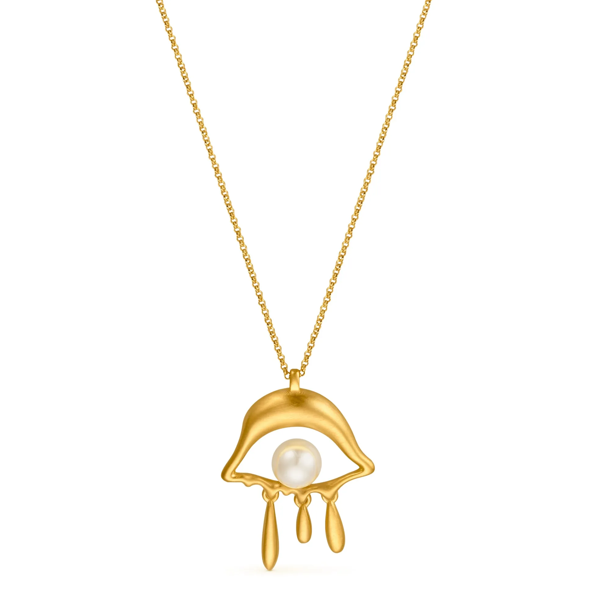 Salvador Dalí Gold-Plated Eye Drop Necklace