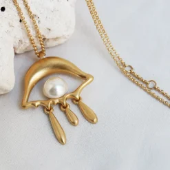 Salvador Dalí Gold-Plated Eye Drop Necklace