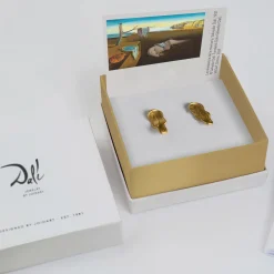 Salvador Dalí Gold-Plated Melting Clock Post Earrings