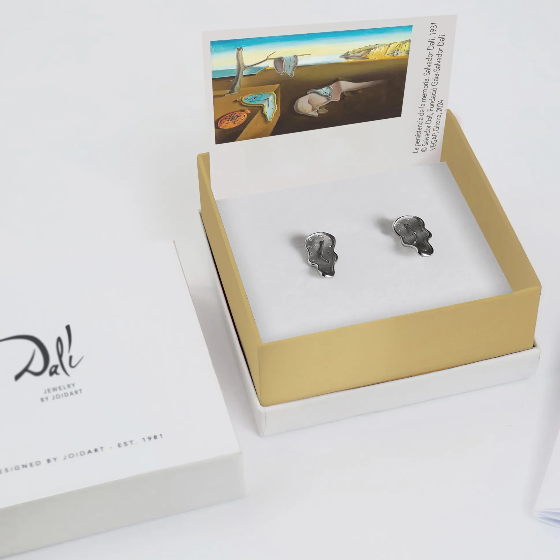 Salvador Dalí Gold-Plated Melting Clock Post Earrings
