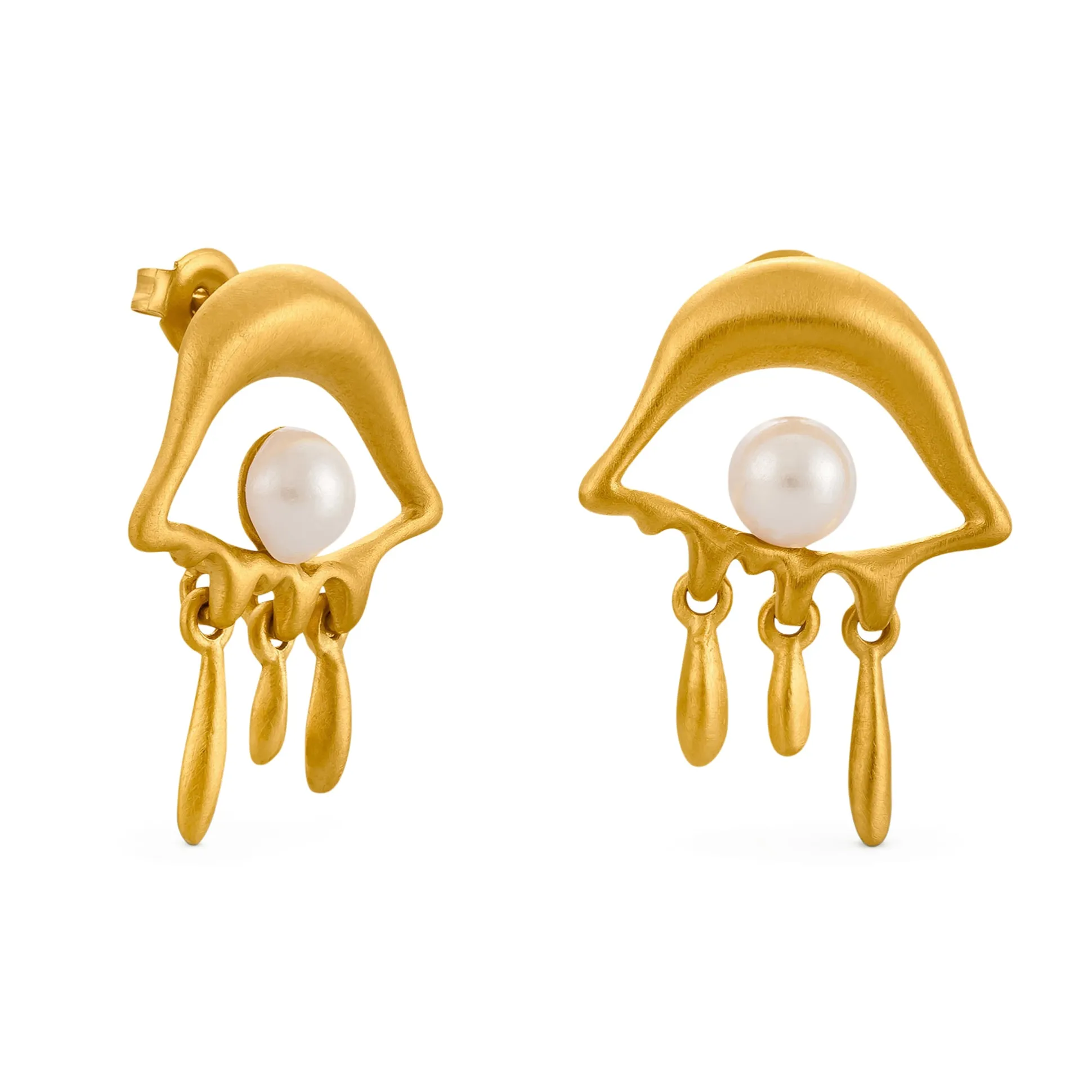 Salvador Dalí Gold-Plated Mini Eye Post Earrings