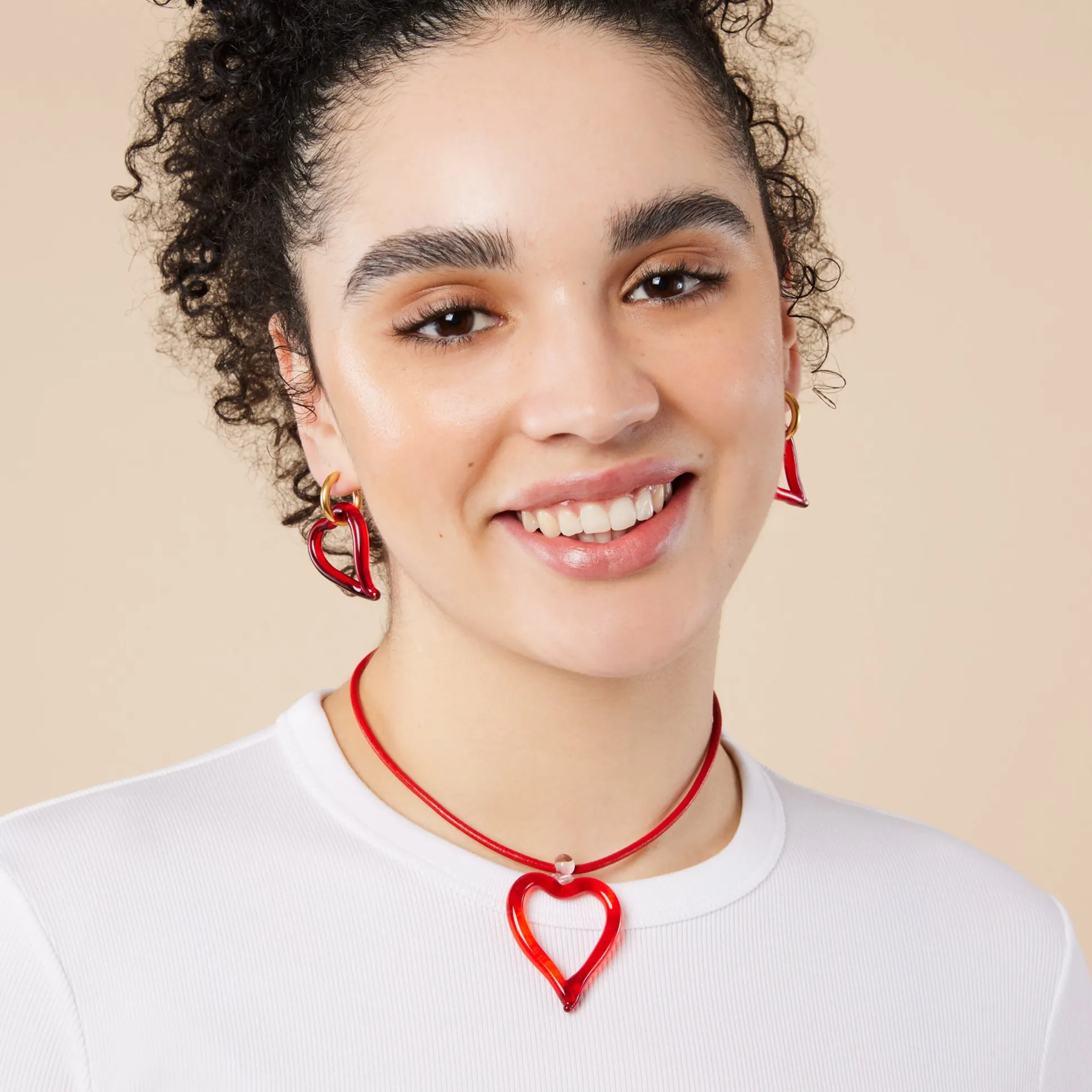 Sandralexandra Heart Of Glass Earrings