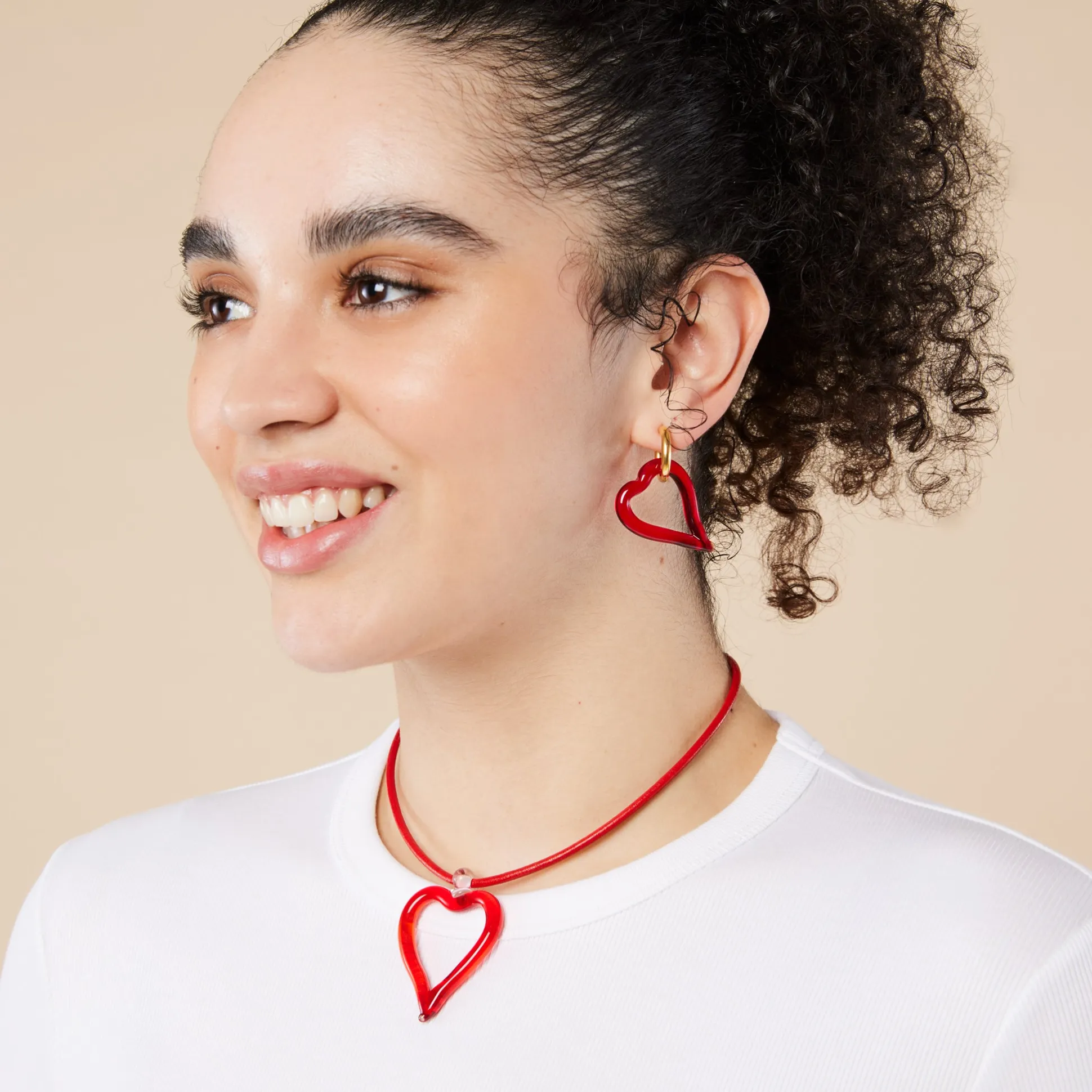 Sandralexandra Heart Of Glass Earrings