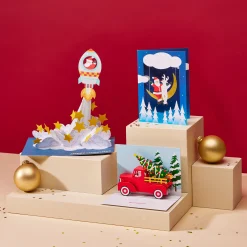 Santa’s Buddy Holiday Pop-Up Cards - Set of 8