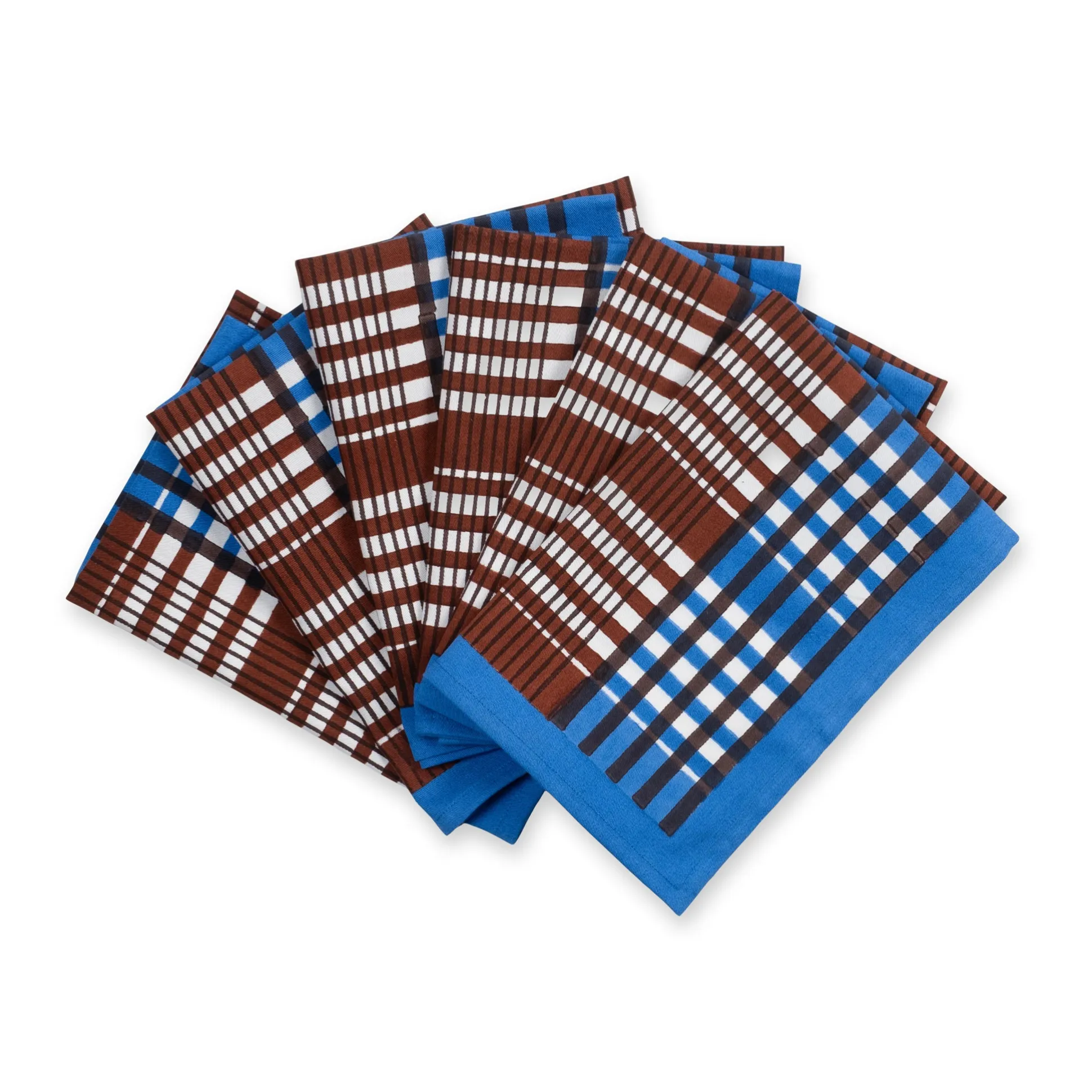 Shetland Plaid Cotton Table Linens - Napkins S/4