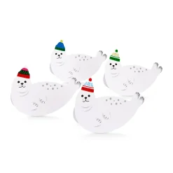 Snowy Seals Holiday Pop-Up Cards - Set of 8