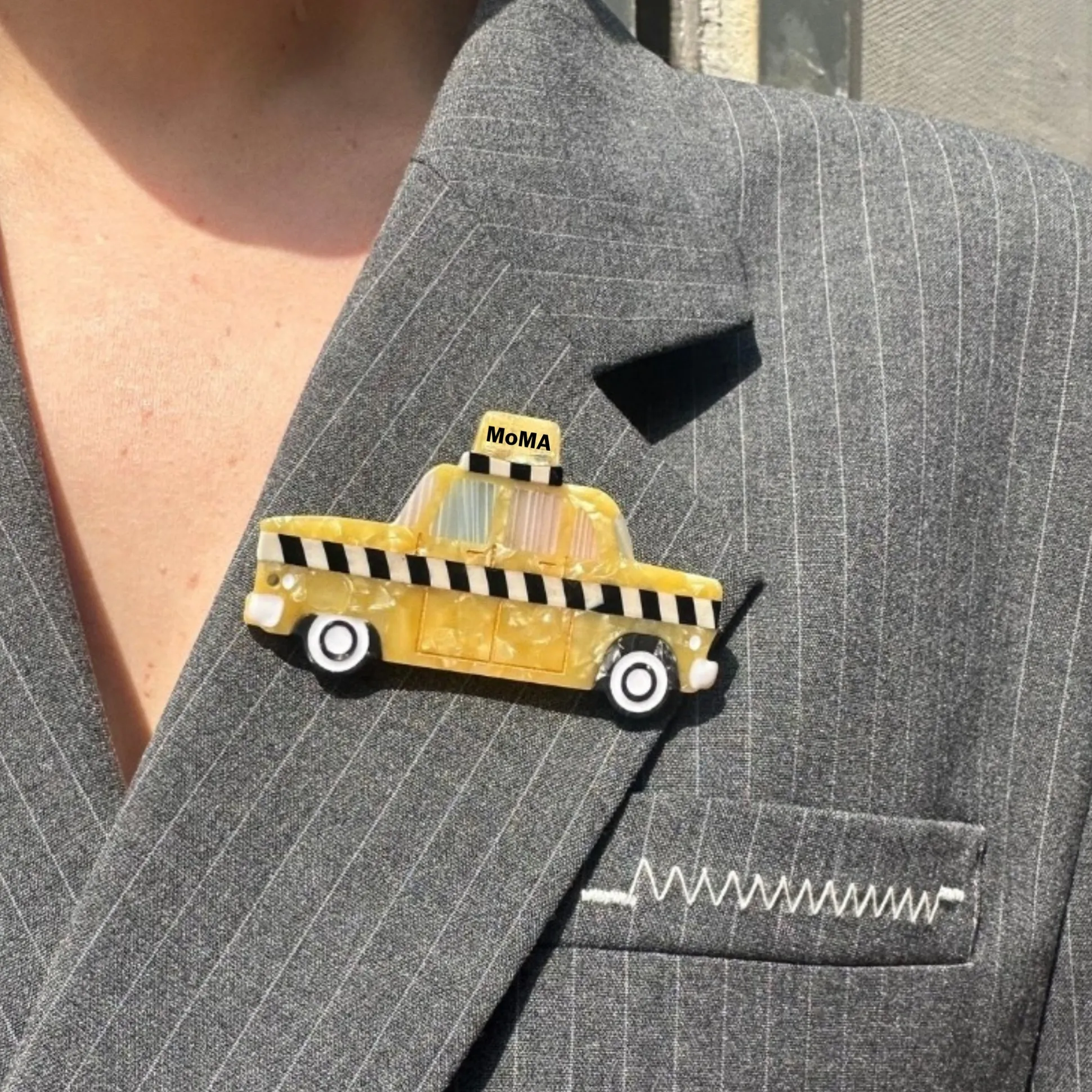 Solar Eclipse MoMA Taxi Brooch