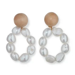 Sophie Monet Pearl Moon Earrings