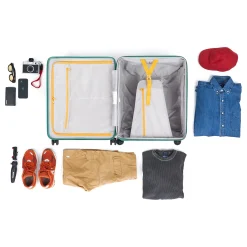 Square Expandable Suitcase with TT Handle - Checked