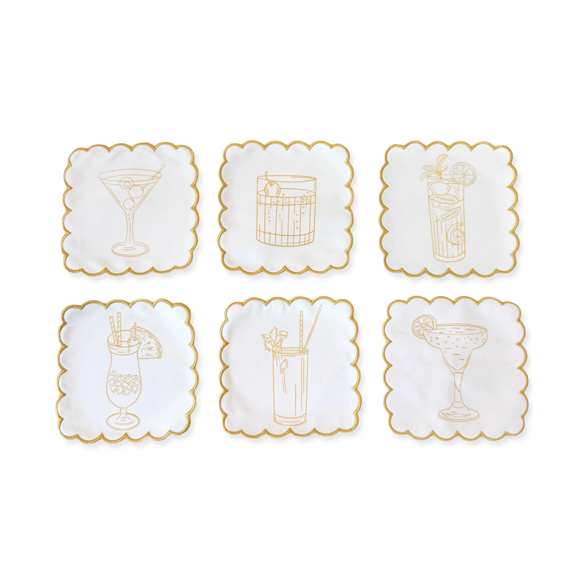 Stitch Your Own Cocktail Napkins - Set of 6