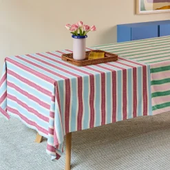 Striped Cotton Tablecloth