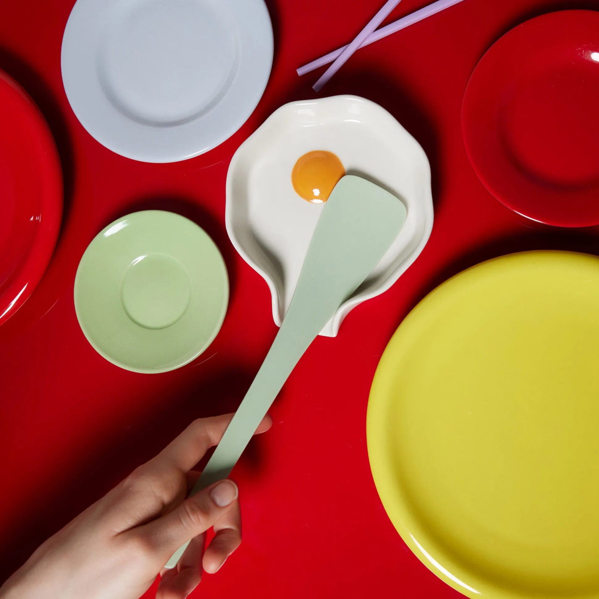 Sunny Side Up Egg Stoneware Spoon Rest
