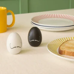 Surrealist Egg Porcelain Salt and Pepper Shakers - Set of 2