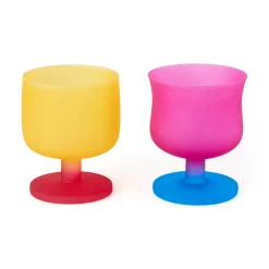 Theme Park Crystal Glass Stemware - Set of 2