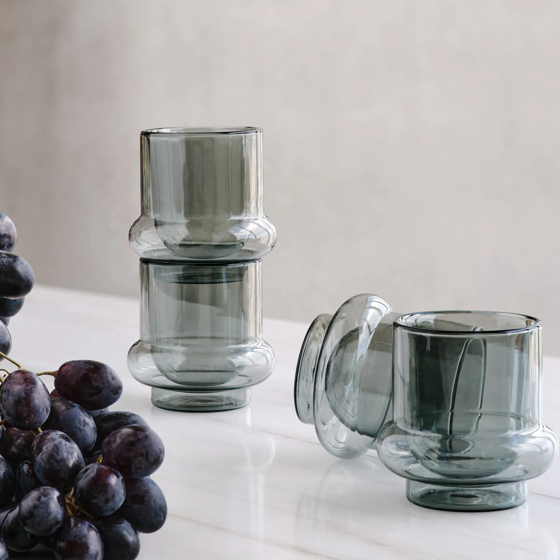 Tom Dixon Bump Insulated Glass Coffee Cups - Set of 2