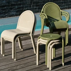 Tom Dixon Groove Stacking Outdoor Stacking Stool