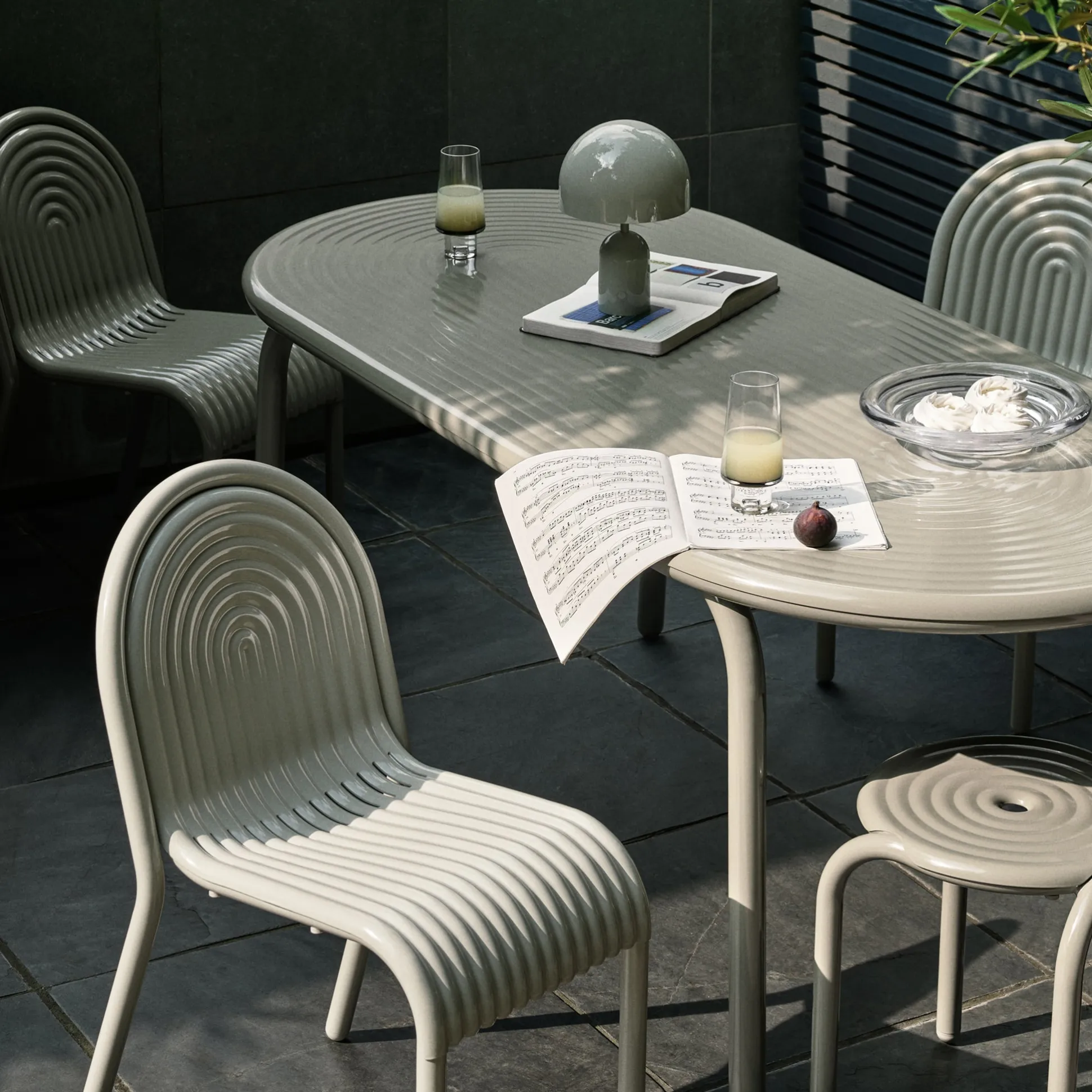 Tom Dixon Groove Stacking Outdoor Stacking Stool
