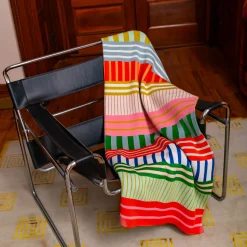 Verloop Patchwork Stripe Throw in Recycled Yarn
