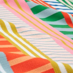 Verloop Patchwork Stripe Throw in Recycled Yarn