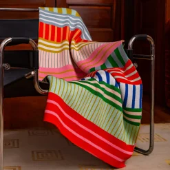Verloop Patchwork Stripe Throw in Recycled Yarn