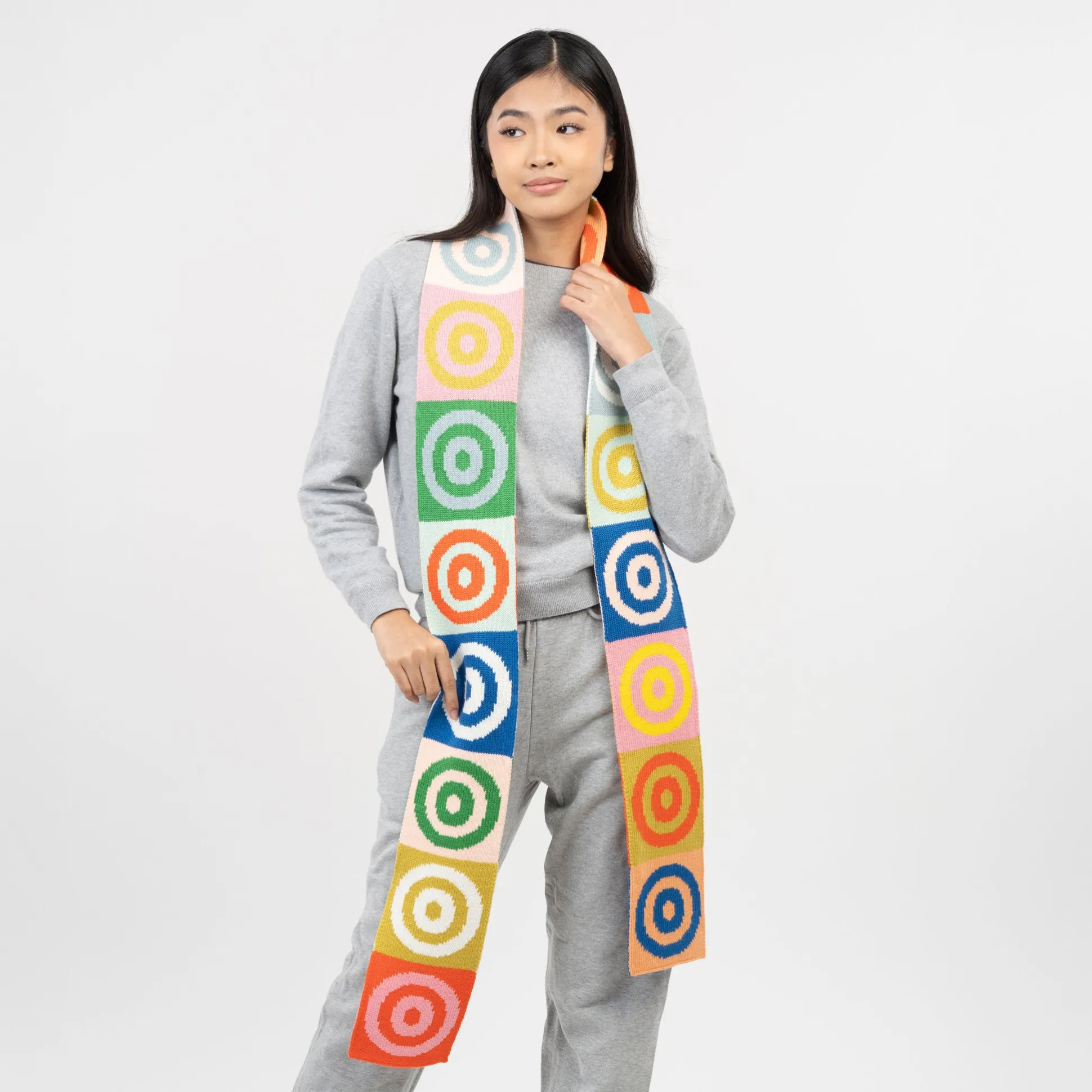 Verloop Skinny Rotate Circles Scarf
