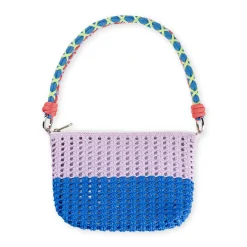 Verloop Striped Raffia Zip Handbag
