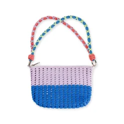 Verloop Striped Raffia Zip Handbag