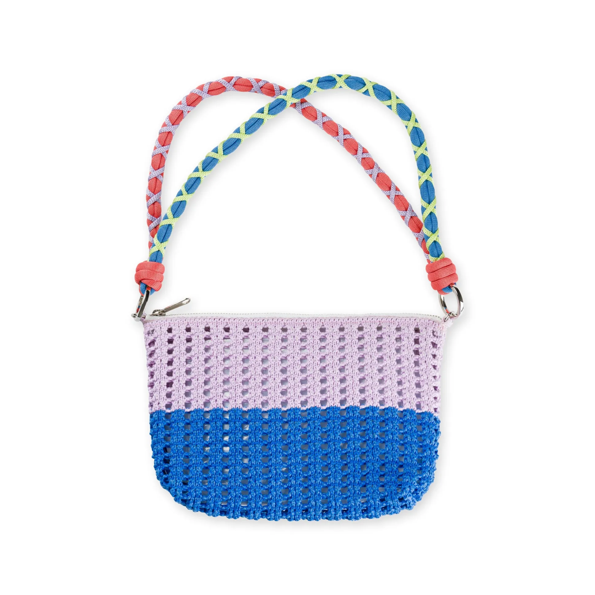 Verloop Striped Raffia Zip Handbag