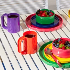 Vignelli Hellerware Rainbow Stacking Dinnerware - Set of 6