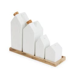 Village House Porcelain Seasoning Vessels - Set of 4