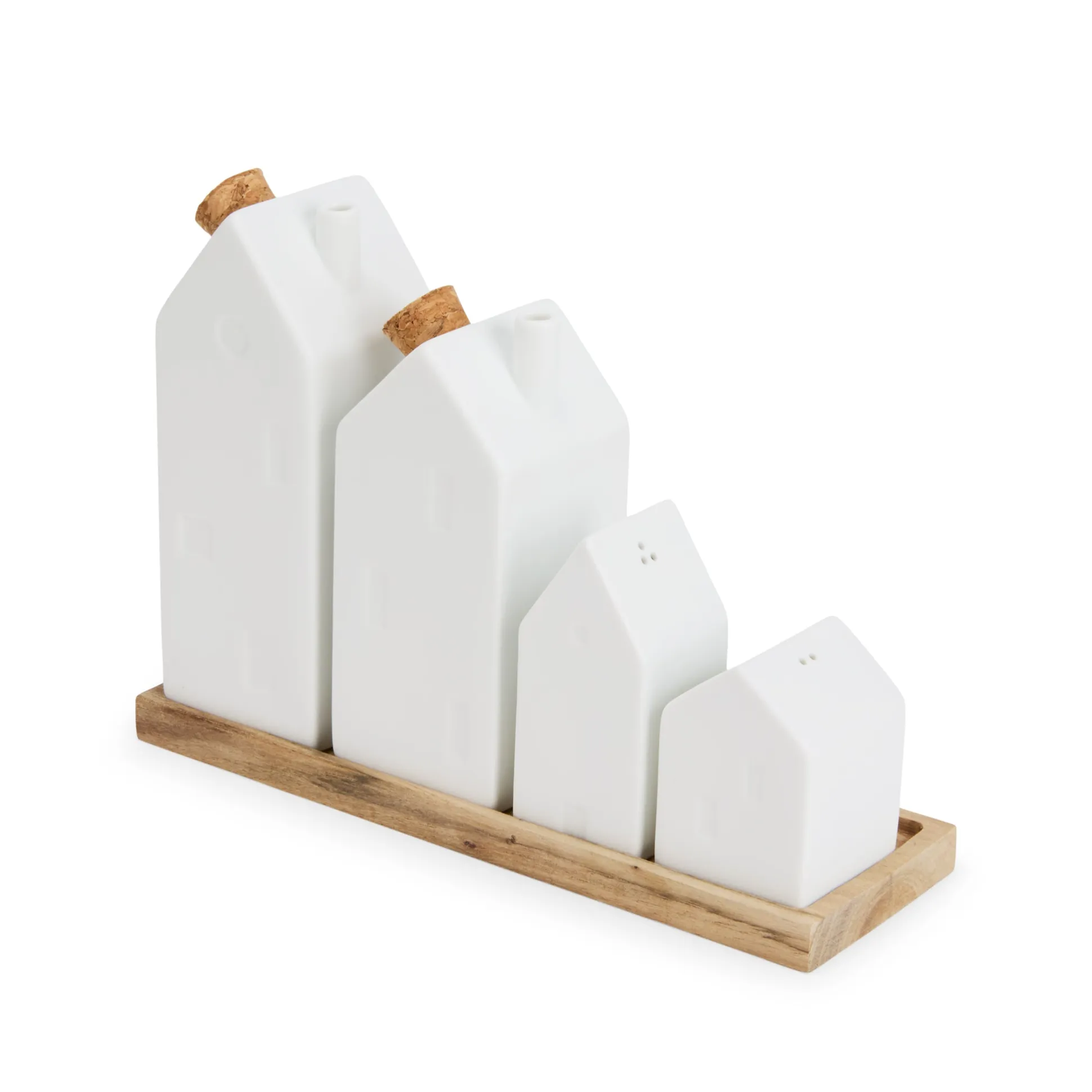 Village House Porcelain Seasoning Vessels - Set of 4