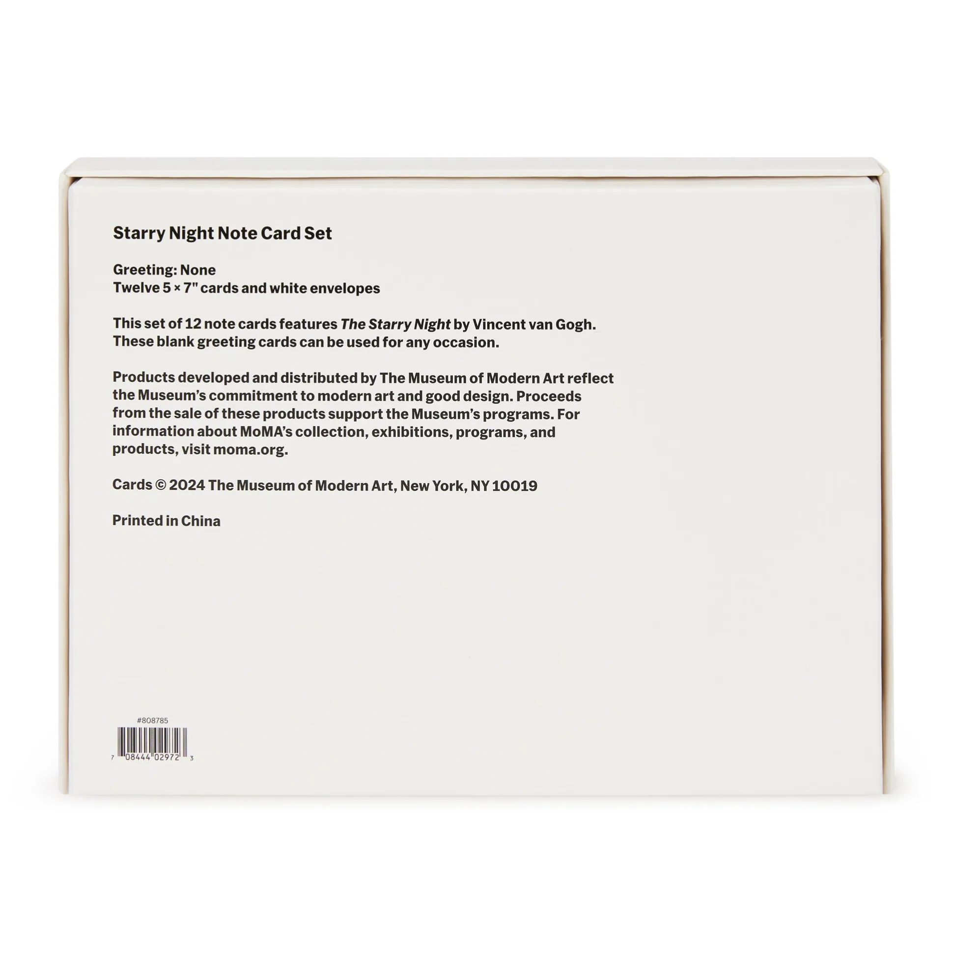 Vincent van Gogh The Starry Night Artist Cards - Set of 8