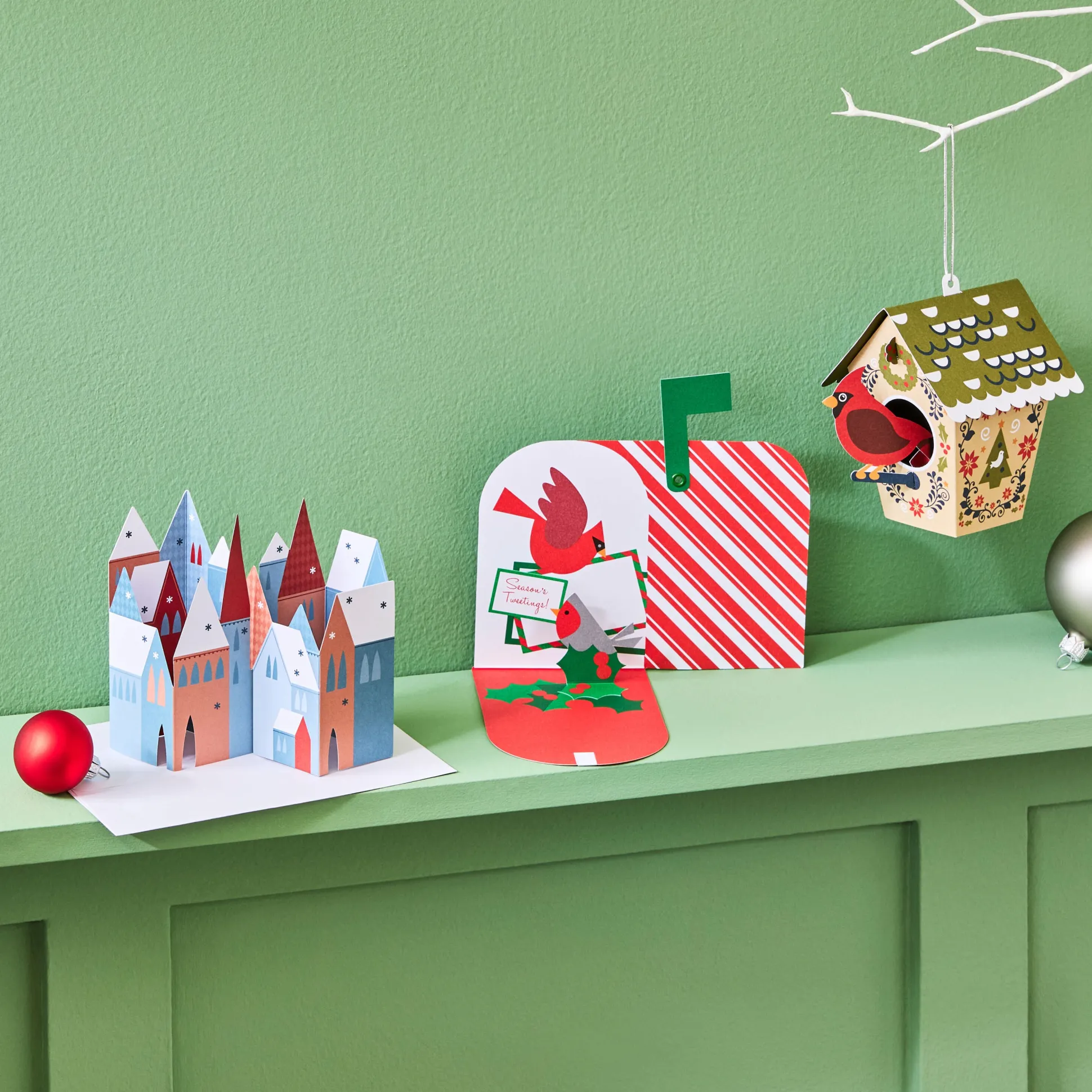 Winter Village Holiday Pop-Up Cards - Set of 8