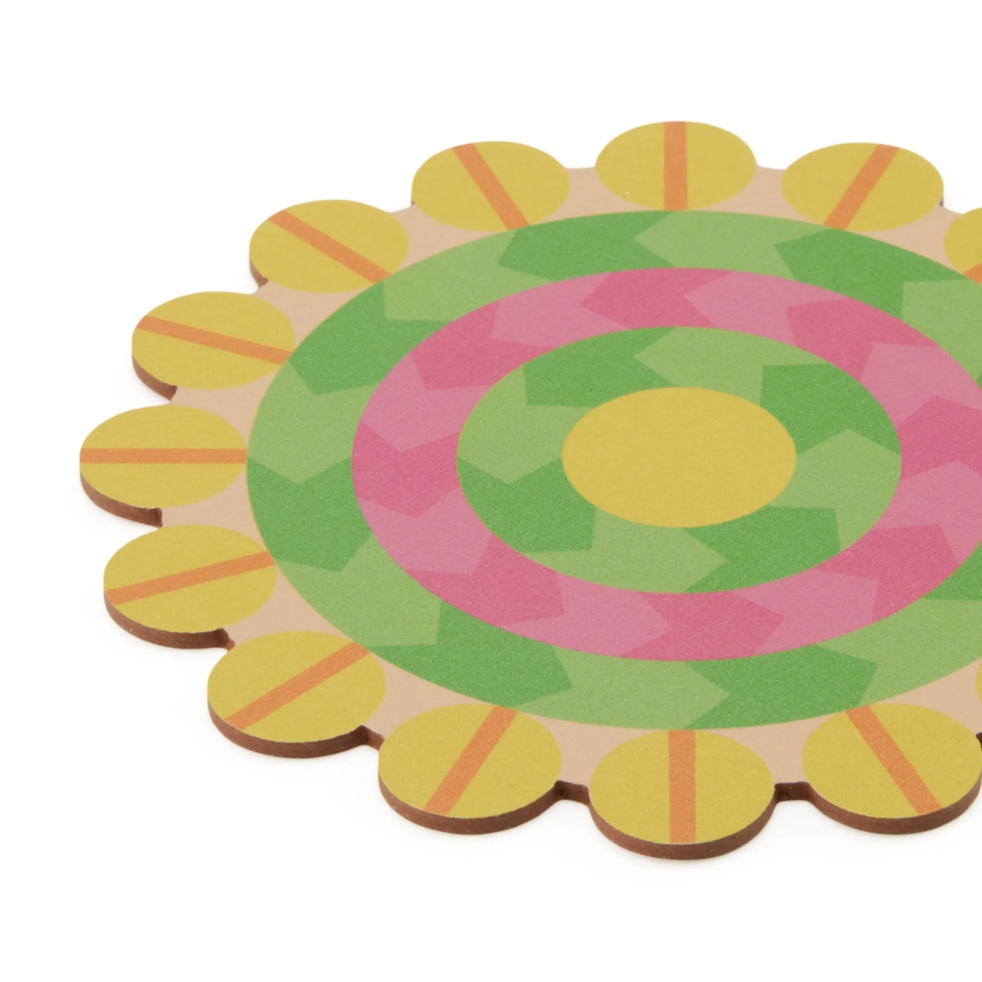 Yinka Ilori Radiant Blooms Recycled Leather Coasters - Set of 4
