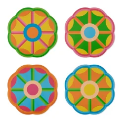 Yinka Ilori Radiant Blooms Recycled Leather Placemats - Set of 4