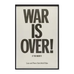 Yoko Ono and John Lennon WAR IS OVER! Framed Poster