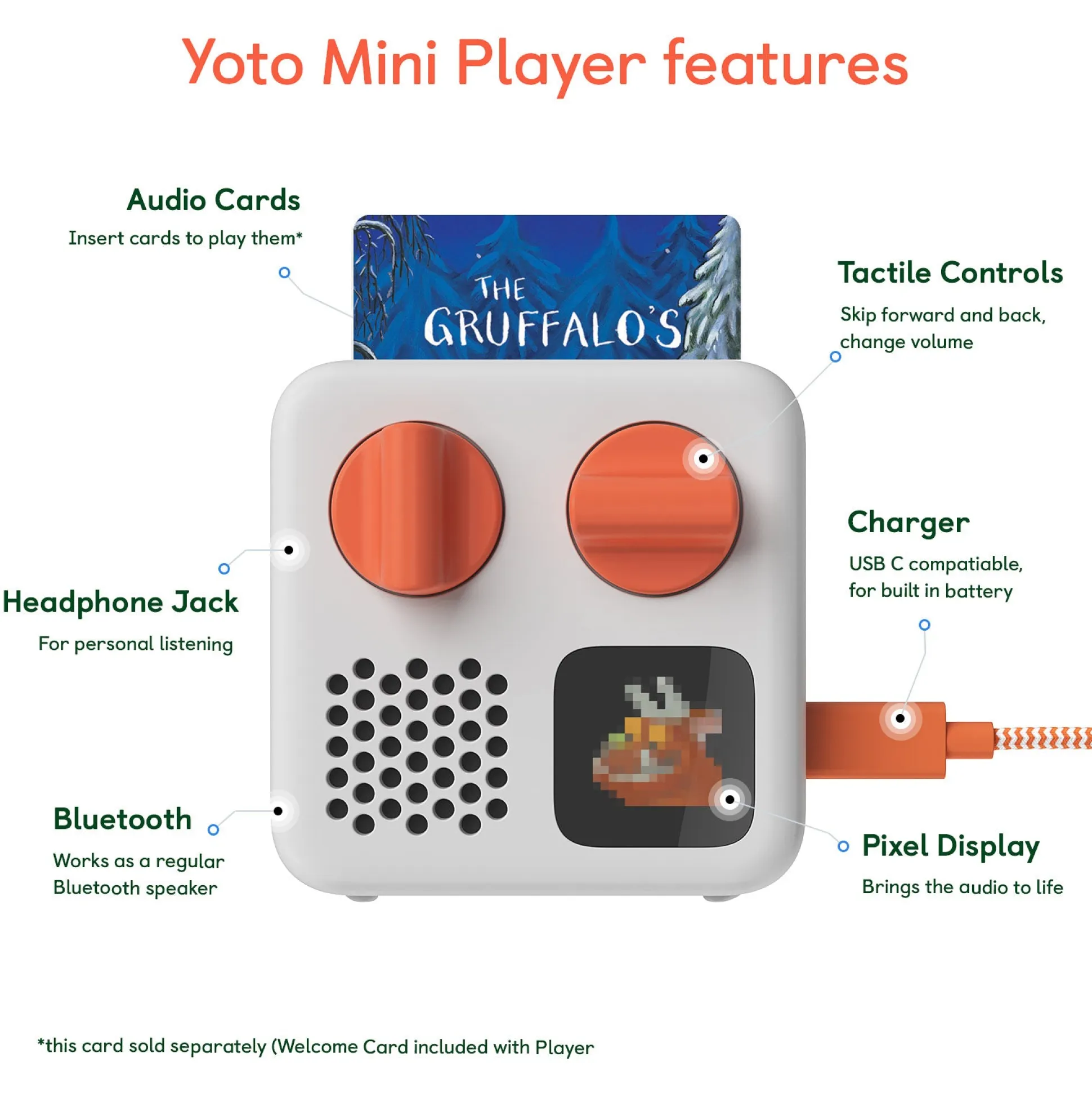 Yoto Mini Portable Audio Player
